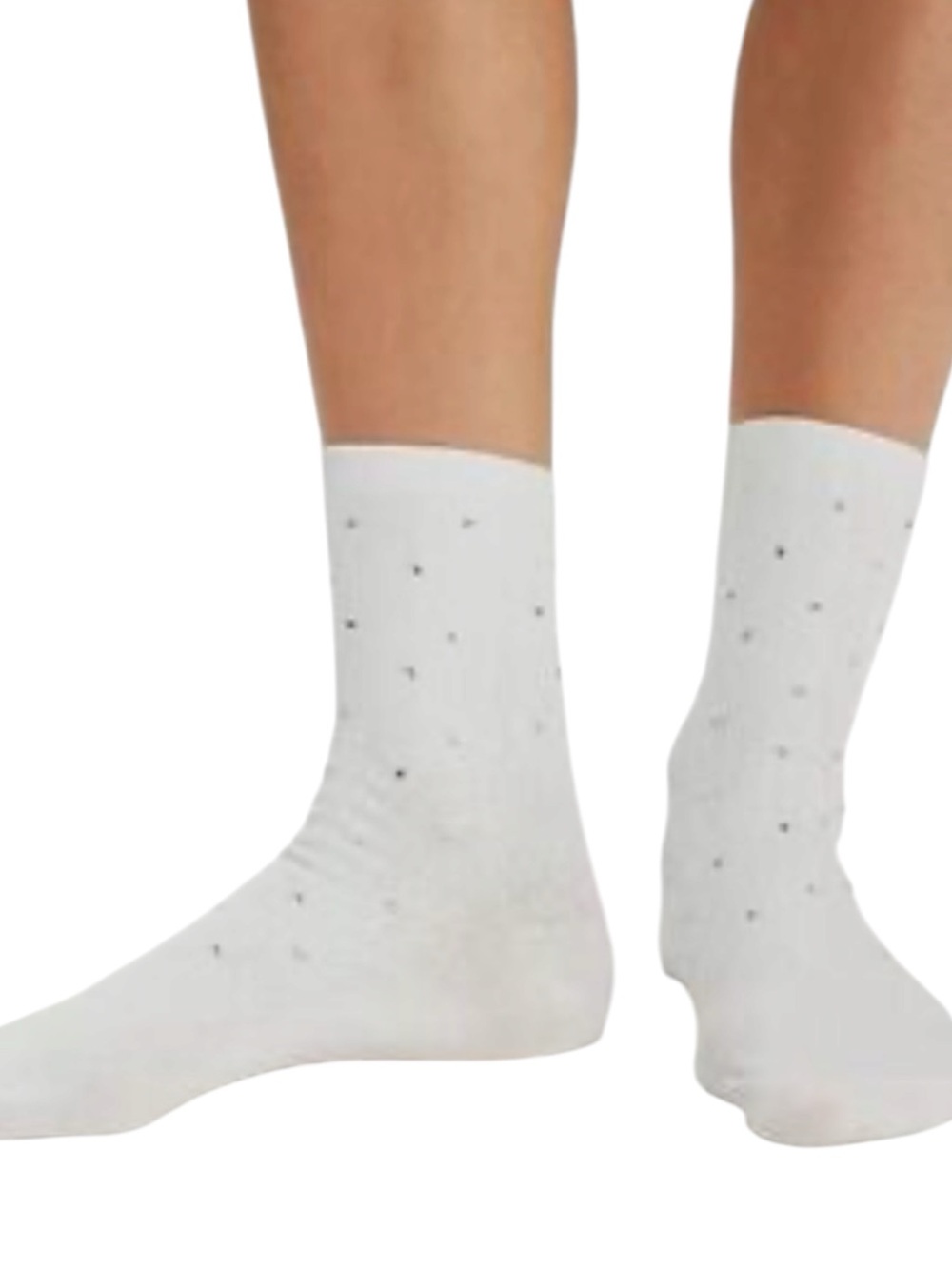 Free People White Sparkle Rhinestone Socks | NWT - Picture 2 of 7